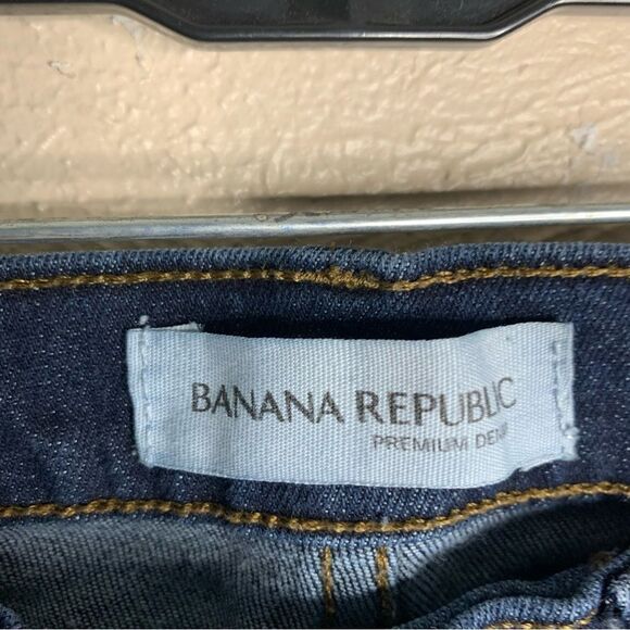 Banana republic flare jeans midi rise blue dark wash - Picture 9 of 11